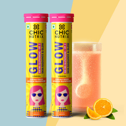 Glow – Glutathione Tablets for Skin Glow & Even-Toned Skin - Orange