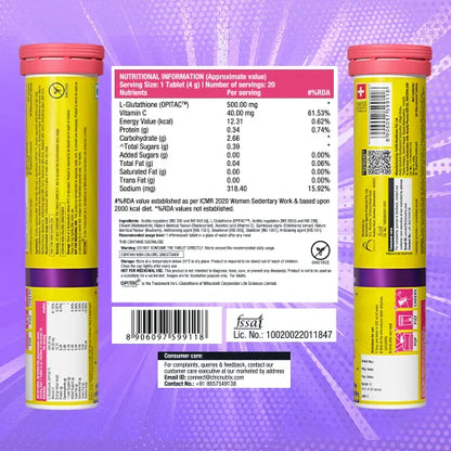 Glow – Glutathione Tablets for Skin Glow & Even-Toned Skin - Blackcurrent