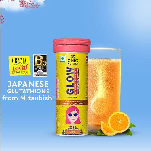 Glow - Glutathione Tablets for Skin Glow, Radiant & Even-Toned Skin - Orange