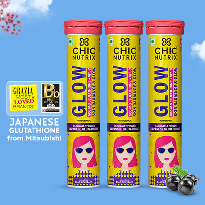 Glow - Glutathione Tablets for Skin Glow, Radiant & Even-Toned Skin - Orange