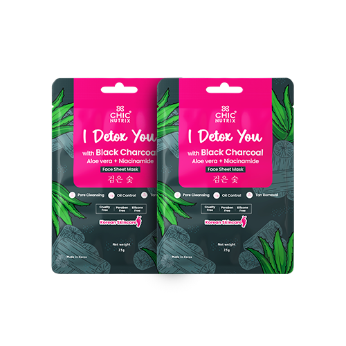 Korean Black Charcoal Face Sheet Mask
