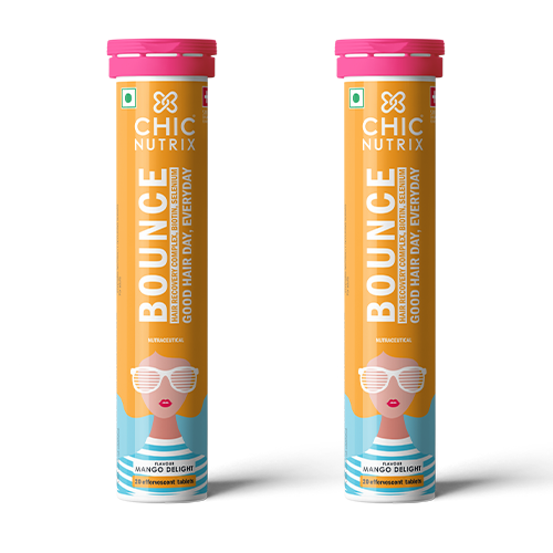 Bounce – Keratin Boosters & Biotin for Hair Growth & Hair Fall Control - Mango