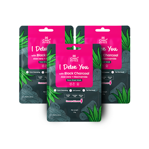 Korean Black Charcoal Face Sheet Mask