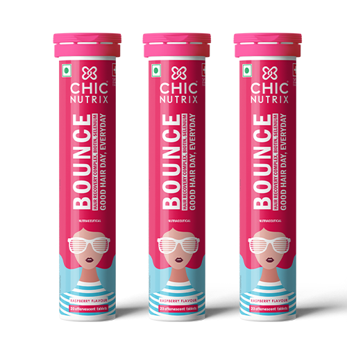Bounce – Keratin Boosters & Biotin for Hair Growth & Hair Fall Control - Raspberry