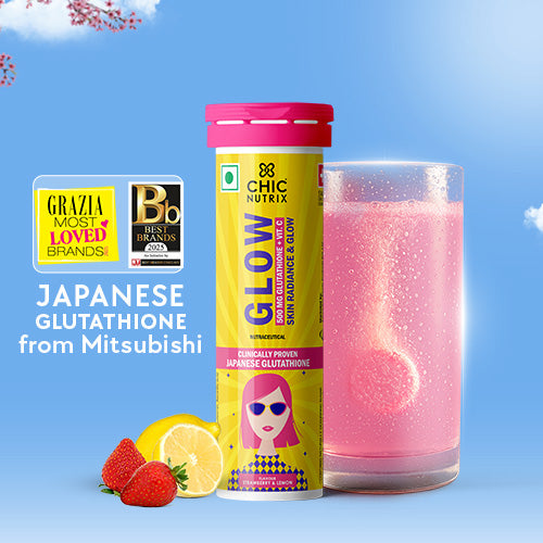 Glow - Glutathione Skin Brightening & Even-Tone Skin Tablets - Strawberry & Lemon