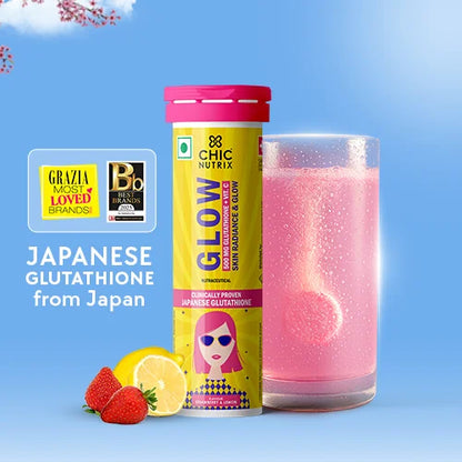 Glow - Glutathione Skin Brightening & Even-Tone Skin Tablets - Strawberry & Lemon