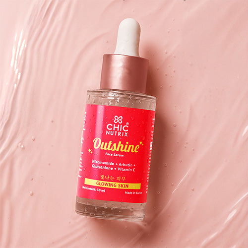 Outshine Korean Face Serum – Fades Dark Spots & Brightens Skin with Glutathione, Niacinamide & Vitamin C