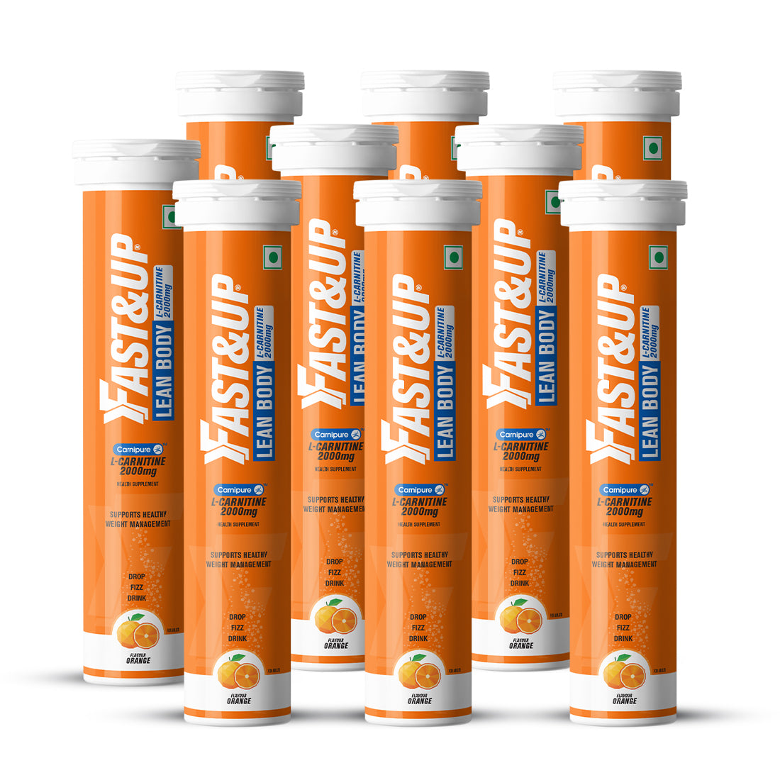 Fast&Up L-carnitine Combo pack of 9 workout recovery supplements - supports fat reduction and energy
